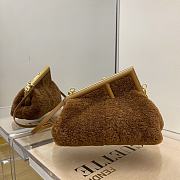 Fendi First Small Brown Mink Bag 8BP12 Size 26x9.5x18cm - 1