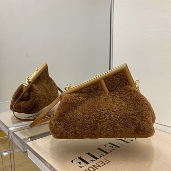 Fendi First Small Brown Mink Bag 8BP12 Size 26x9.5x18cm