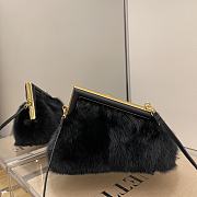 Fendi First Small Black Mink Bag 8BP12 Size 26x9.5x18cm - 5