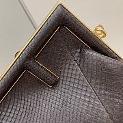 Fendi First Small Beige Python Bag 8BP12 Size 26x9.5x18cm - 6