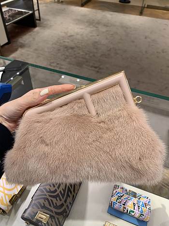 Fendi First Small Pink Bag 8BP12 Size 26x9.5x18cm