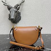 Fendi Moonlight Brown Leather Bag 8BT34 Size 21x9x14cm - 5