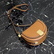 Fendi Moonlight Brown Leather Bag 8BT34 Size 21x9x14cm - 4
