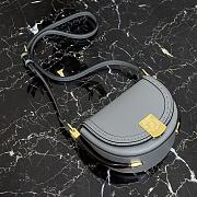 Fendi Moonlight Grey Leather Bag 8BT34 Size 21x9x14cm - 4