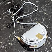 Fendi Moonlight White Leather Bag 8BT34 Size 21x9x14cm - 2