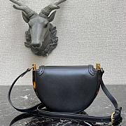 Fendi Moonlight Black Leather Bag 8BT34 Size 21x9x14cm - 6
