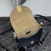 Fendi Moonlight Black Leather Bag 8BT34 Size 21x9x14cm - 5