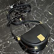 Fendi Moonlight Black Leather Bag 8BT34 Size 21x9x14cm - 2