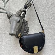 Fendi Moonlight Black Leather Bag 8BT34 Size 21x9x14cm - 4