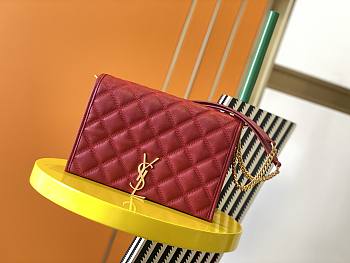 YSL Becky Chain Shoulder Bag Quilted Leather 65077 Size: 25x17x7cm