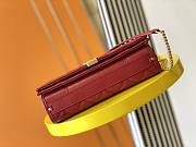 YSL Becky Chain Shoulder Bag Quilted Leather 65077 Size: 25x17x7cm - 3