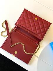 YSL Becky Chain Shoulder Bag Quilted Leather 65077 Size: 25x17x7cm - 6