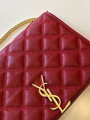 YSL Becky Chain Shoulder Bag Quilted Leather 65077 Size: 25x17x7cm - 5