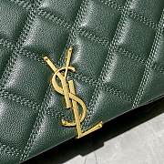 YSL Becky Chain Shoulder Bag In Green Quilted Leather 65077 Size: 25x17x7cm - 4