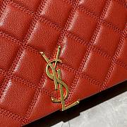 YSL Becky Chain Shoulder Bag In Rose Quilted Leather 65077 Size: 25x17x7cm - 4
