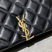 YSL Becky Chain Bag In Blackc Quilted Leather 65077 Size: 25x17x7cm - 2