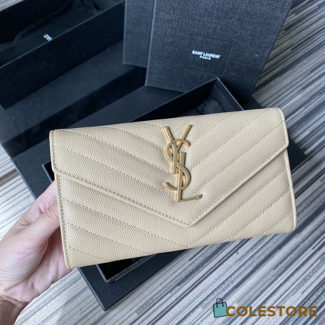 YSL Wallet Caviar Leather 437469 Size 19x11cm - 1