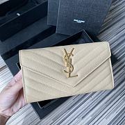YSL Wallet Caviar Leather 437469 Size 19x11cm - 1