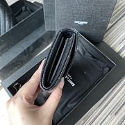 YSL Wallet In Black Caviar Leather 437469 Size 19x11cm - 6