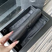 YSL Wallet In Black Caviar Leather 437469 Size 19x11cm - 4