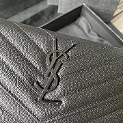 YSL Wallet In Black Caviar Leather 437469 Size 19x11cm - 2