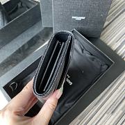 YSL Wallet In Black Silver Caviar Leather 437469 Size 19x11cm - 6