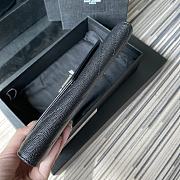 YSL Wallet In Black Silver Caviar Leather 437469 Size 19x11cm - 4