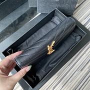YSL Wallet In Black Golden Caviar Leather 437469 Size 19x11cm - 6