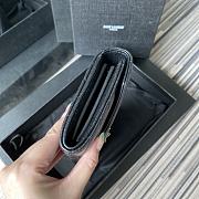 YSL Wallet In Black Golden Caviar Leather 437469 Size 19x11cm - 5