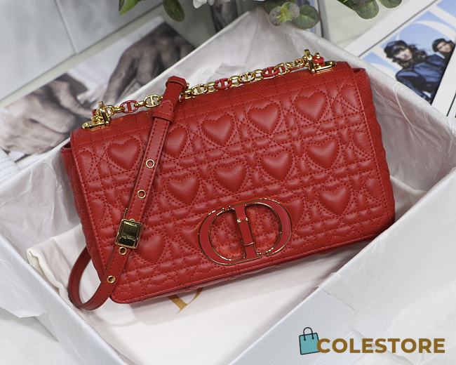 Dior Dioramour Caro Heart Bag M9241 Size 25x15.5x8cm - 1