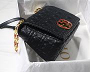 Dior Dioramour In Black Caro Heart Bag M9241 Size 25x15.5x8cm - 6