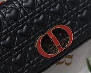 Dior Dioramour In Black Caro Heart Bag M9241 Size 25x15.5x8cm - 5
