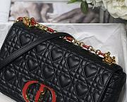 Dior Dioramour In Black Caro Heart Bag M9241 Size 25x15.5x8cm - 4