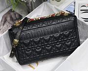 Dior Dioramour In Black Caro Heart Bag M9241 Size 25x15.5x8cm - 3