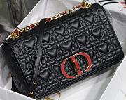 Dior Dioramour In Black Caro Heart Bag M9241 Size 25x15.5x8cm - 2