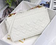 Dior Dioramour In White Caro Heart Bag M9241 Size 25x15.5x8cm - 6