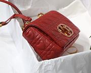 Small Dior Dioramour In Red Caro Heart Bag M9241 Size 20x12x7cm - 2