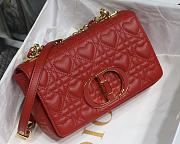 Small Dior Dioramour In Red Caro Heart Bag M9241 Size 20x12x7cm - 4