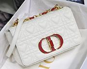 Small Dior Dioramour In White Caro Heart Bag M9241 Size 20x12x7cm - 6
