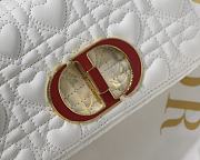 Small Dior Dioramour In White Caro Heart Bag M9241 Size 20x12x7cm - 2
