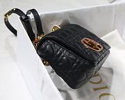 Small Dior Dioramour In Black Caro Heart Bag M9241 Size 20x12x7cm - 6