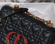 Small Dior Dioramour In Black Caro Heart Bag M9241 Size 20x12x7cm - 4