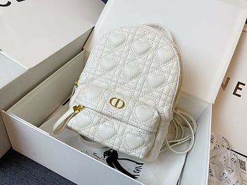 Mini Dior Dioramour Backback In White M9222 20cm