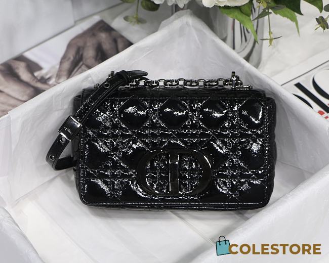 Small Dior Caro In Black M8016 Size 20cm - 1