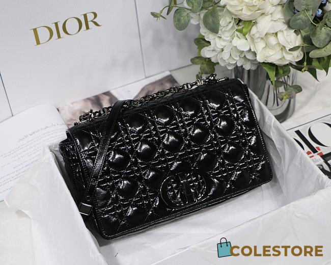 Small Dior Caro In Black M8016 Size 28cm - 1