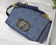 Dior Denim Blue Washed Fabric Shoulder Bag M8016 Size 20x12x7 cm - 3