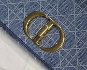Dior Denim Blue Washed Fabric Shoulder Bag M8016 Size 20x12x7 cm - 2
