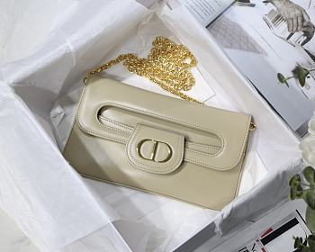 Dior Medium Double Bag In Beige M8018 Size 28x16.5x3 cm
