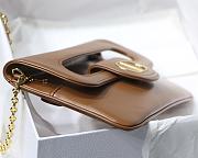 Dior Medium Double Bag In Brown M8018 Size 28x16.5x3 cm - 5