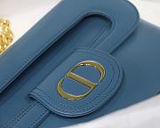 Dior Medium Double Bag In Blue M8018 Size 28x16.5x3 cm - 6